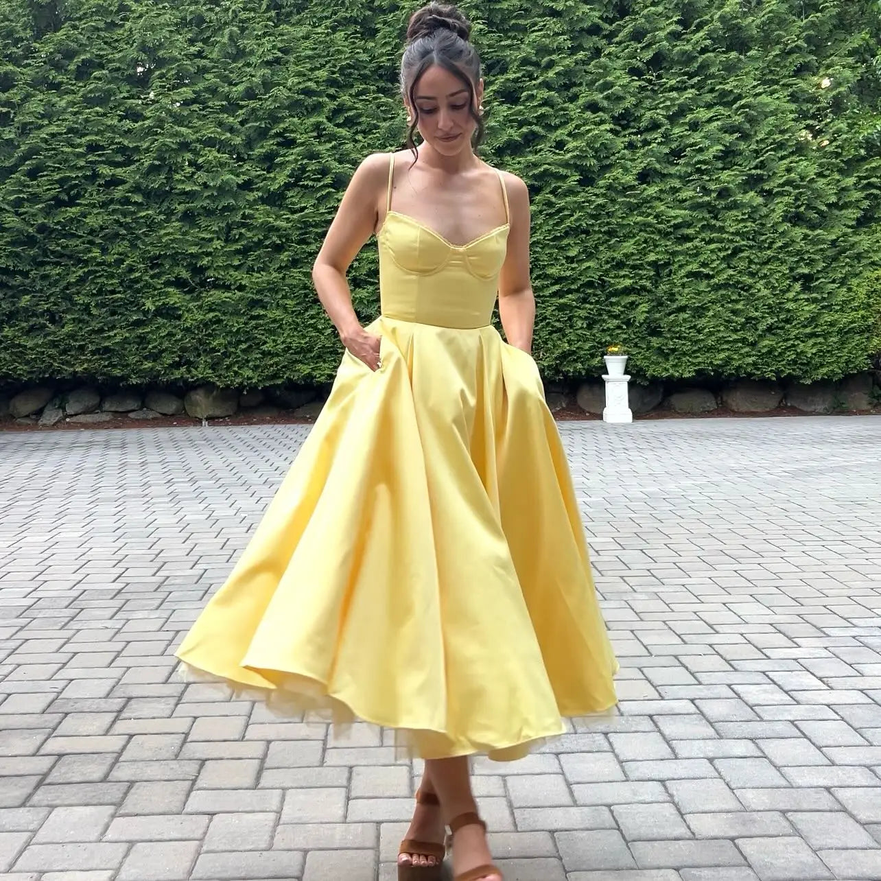 Suninheart Summer Long Evening Dress Elegant 2025 New Arrivals Spaghetti Strap Corset Bustier Dress Satin Prom Dress Women