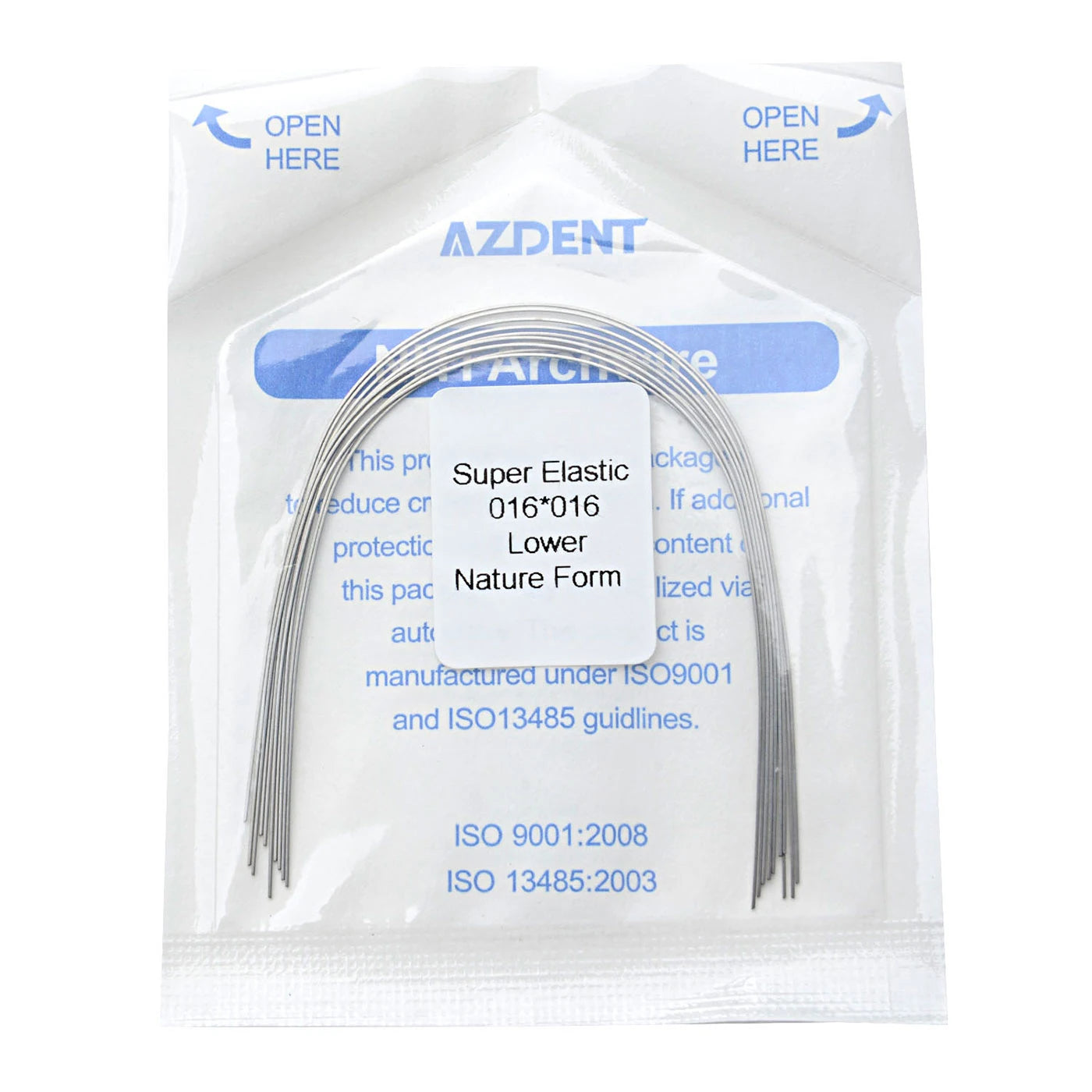 10pcs/Pack AZDENT Dental Orthodontic Arch Wires Super Elastic NITI Round /Rectangular Natural Form Dental Arches Wire
