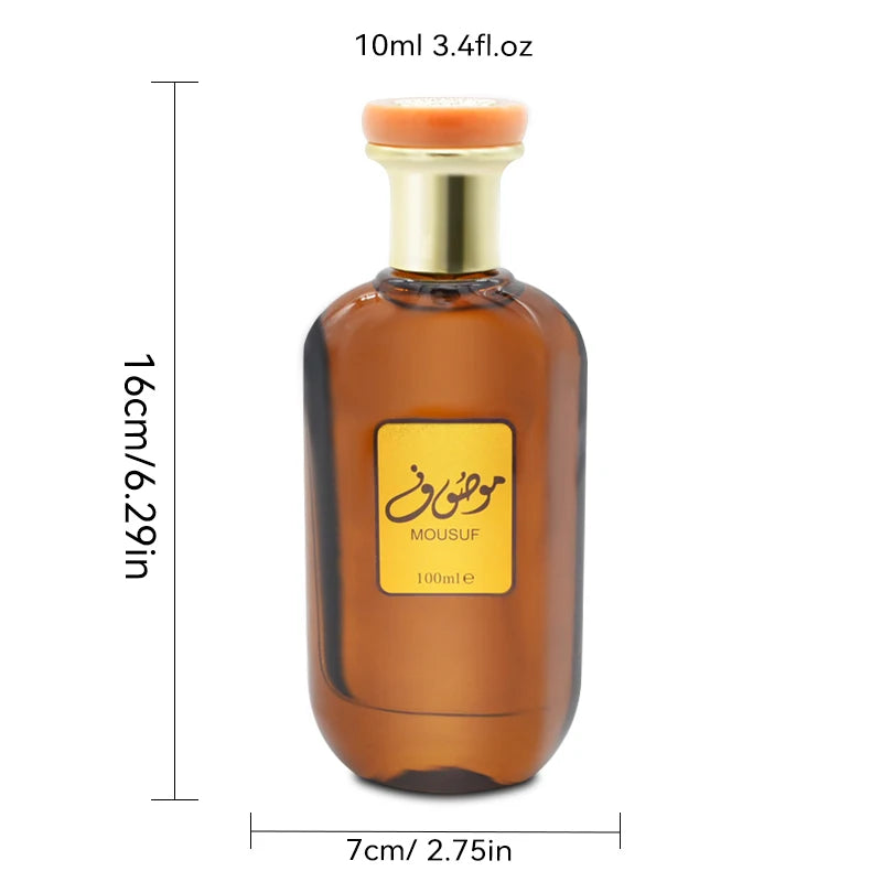 100ML 3.4 FL.OZ Mousuf Intense Arabian Perfume for Men & Women EDP Longlasting Sweet, Musk Fragrance Spray for Unisex
