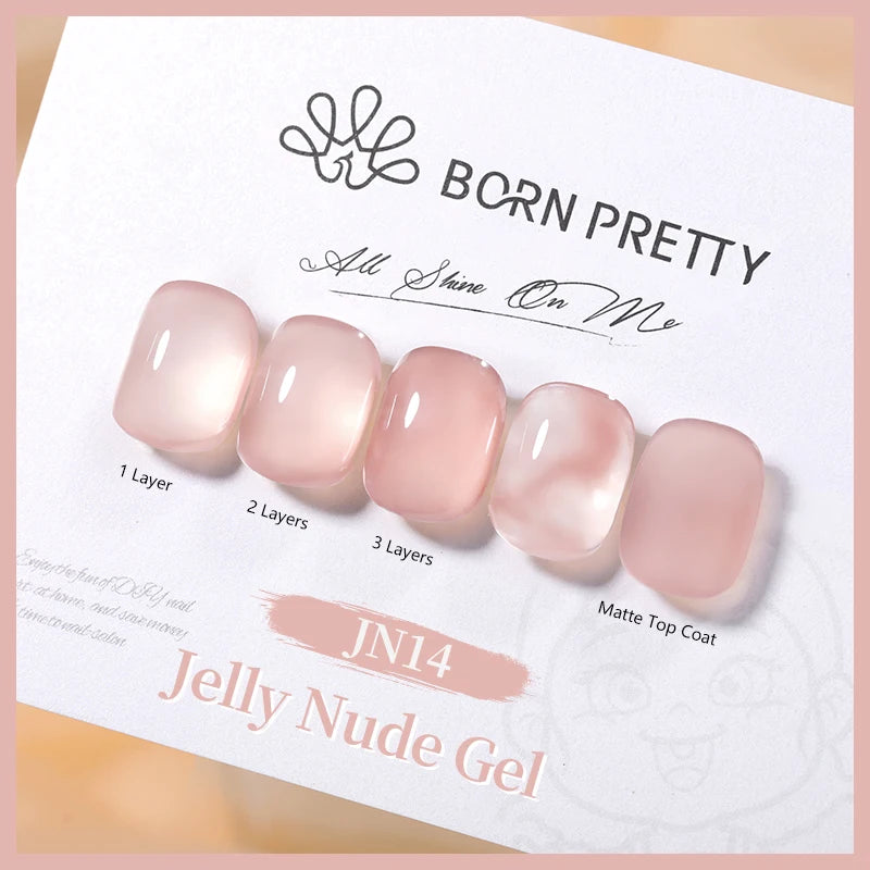 BORN PRETTY Water Light Cat Magnetic Gel Nail Polish Nude Milk White Jelly Color Semi Permanent Soak Off UV LED Gel Varnish DIY