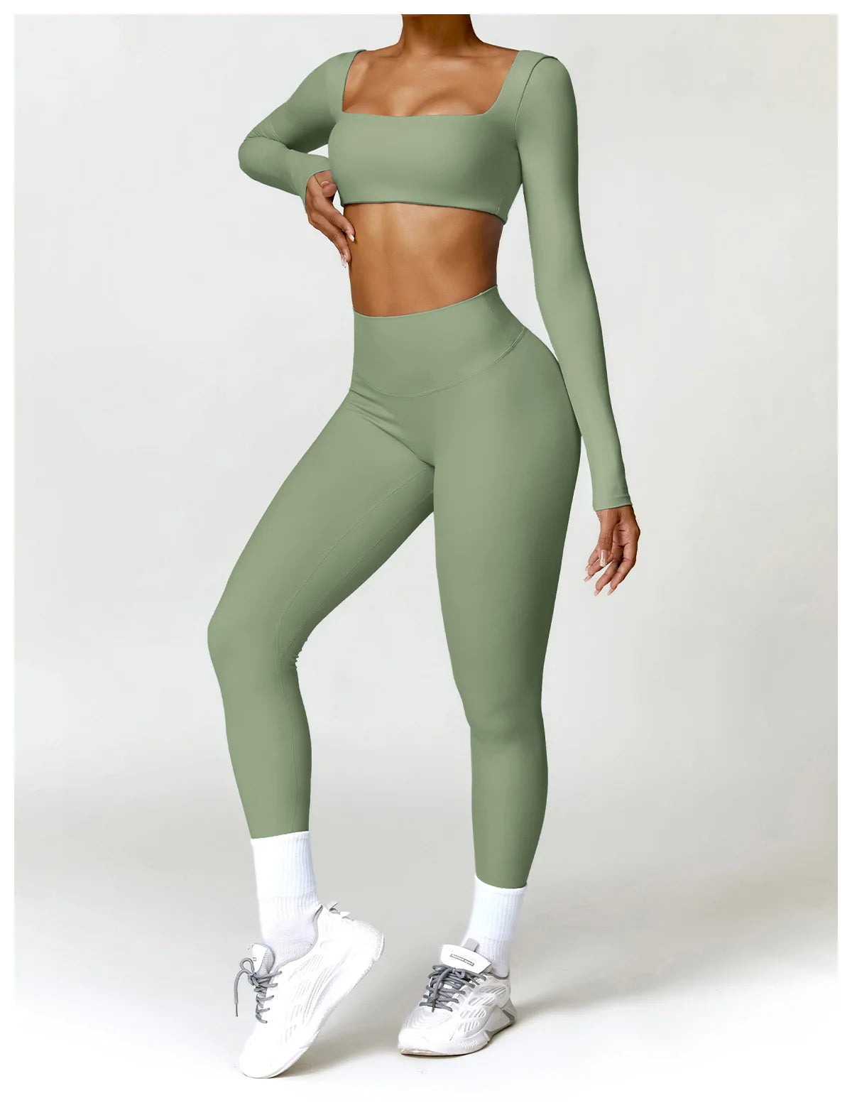 Women 2-Piece Sports Set Quick Drying For Gym Running Training Long Sleeve Sports T-Shirt Yoga Clothing Women Gym Sports Clothin