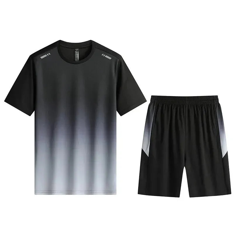 2025 Summer New Men's Set Casual T-shirt Short Sleeve Shorts Sports and Leisure Suitable for Both Men and Women