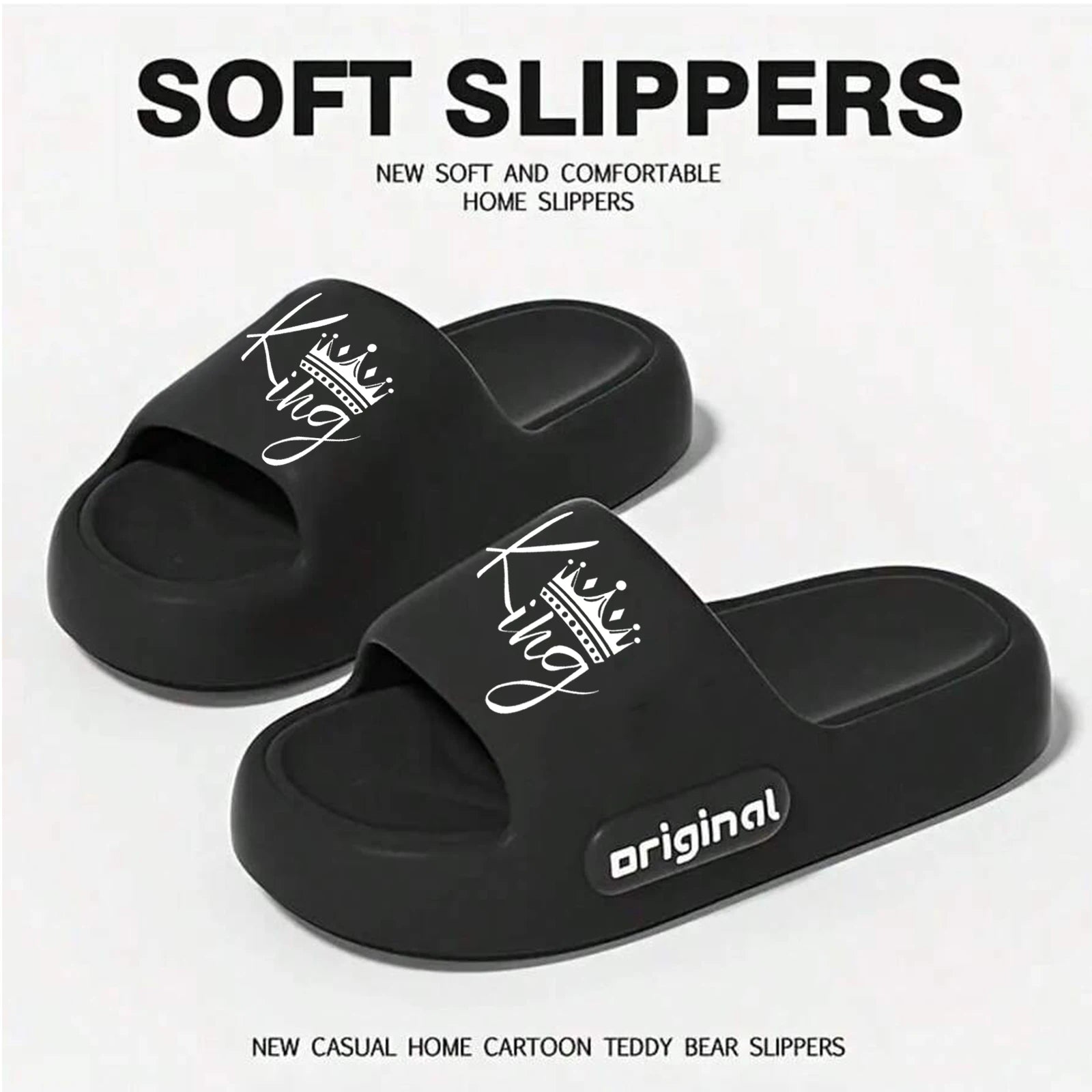 New Casual Innovative Design Men's Slippers Eva Soft Sole Lightweight Home Slippers High Quality Exclusive Brand Slippers