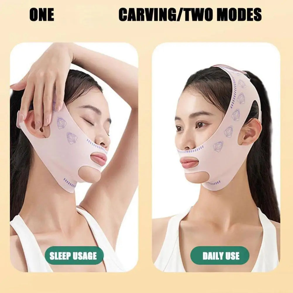 2Packs V Line Face Lifting Straps -Upgraded Mask Shaper for Jawline, V Shaped Slimming Face Strap, Reusable Face Chin Lift Strap