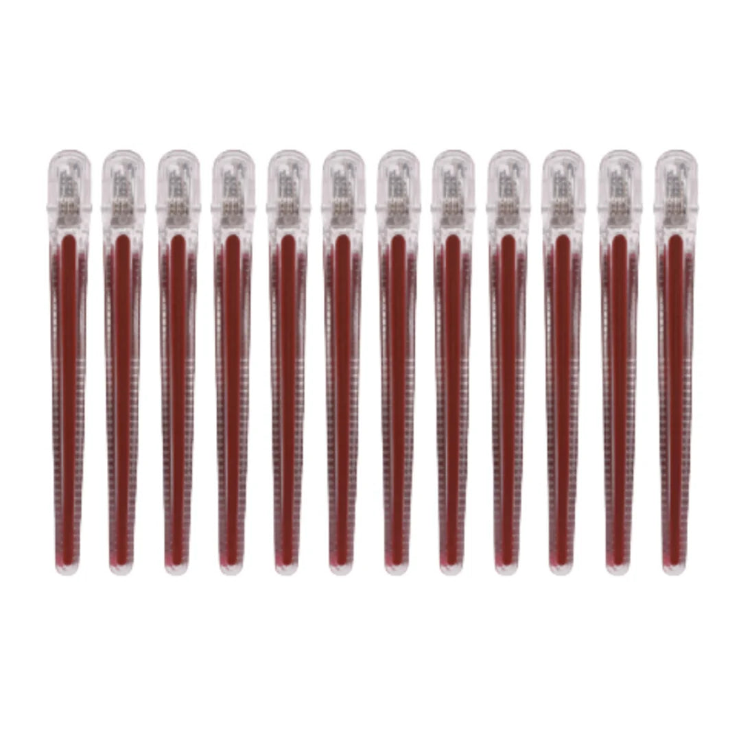 12pcs Pro Seamless Alligator Clip Hair Clip Barbershop Haircutting Sectioning Hairpin Salon Household Styling Tools Accessories