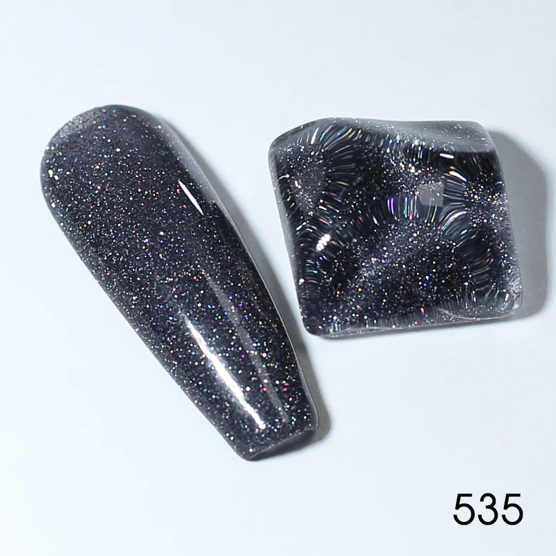 Clou Beaute Glitter Gel Nail Varnishes Winter Color Sparkling Sequins Soak Off UV LED Varnish Nail Art Decoration Base Top Coat