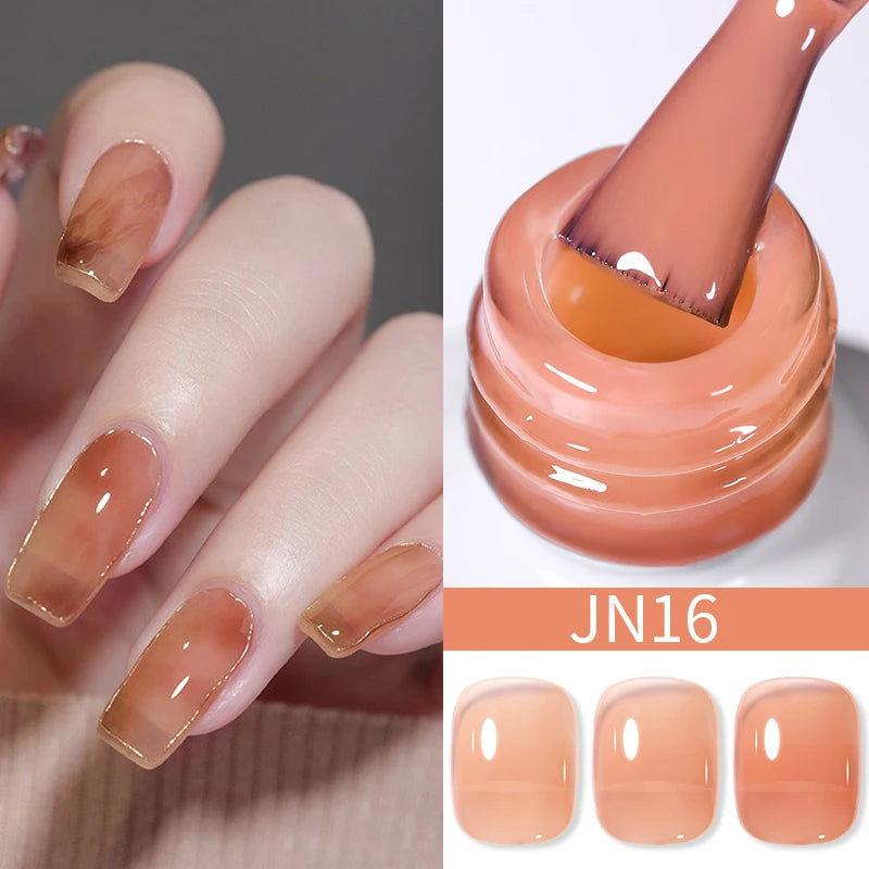 BORN PRETTY Water Light Cat Magnetic Gel Nail Polish Nude Milk White Jelly Color Semi Permanent Soak Off UV LED Gel Varnish DIY