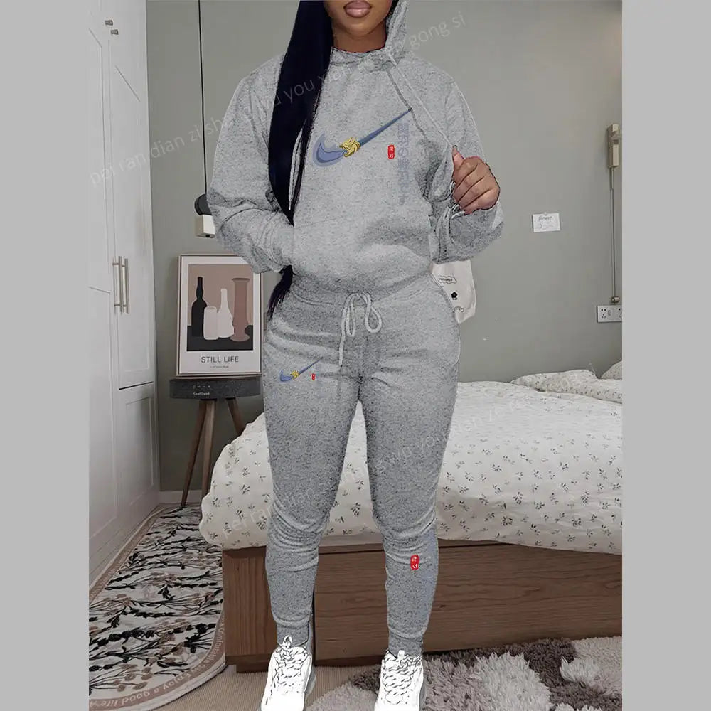 High Quality Hoodies Sets Women Clothing 2025 New in Pants Suits Fashion Brand Print 2 Piece Outifts Tracksuit for Women and Men