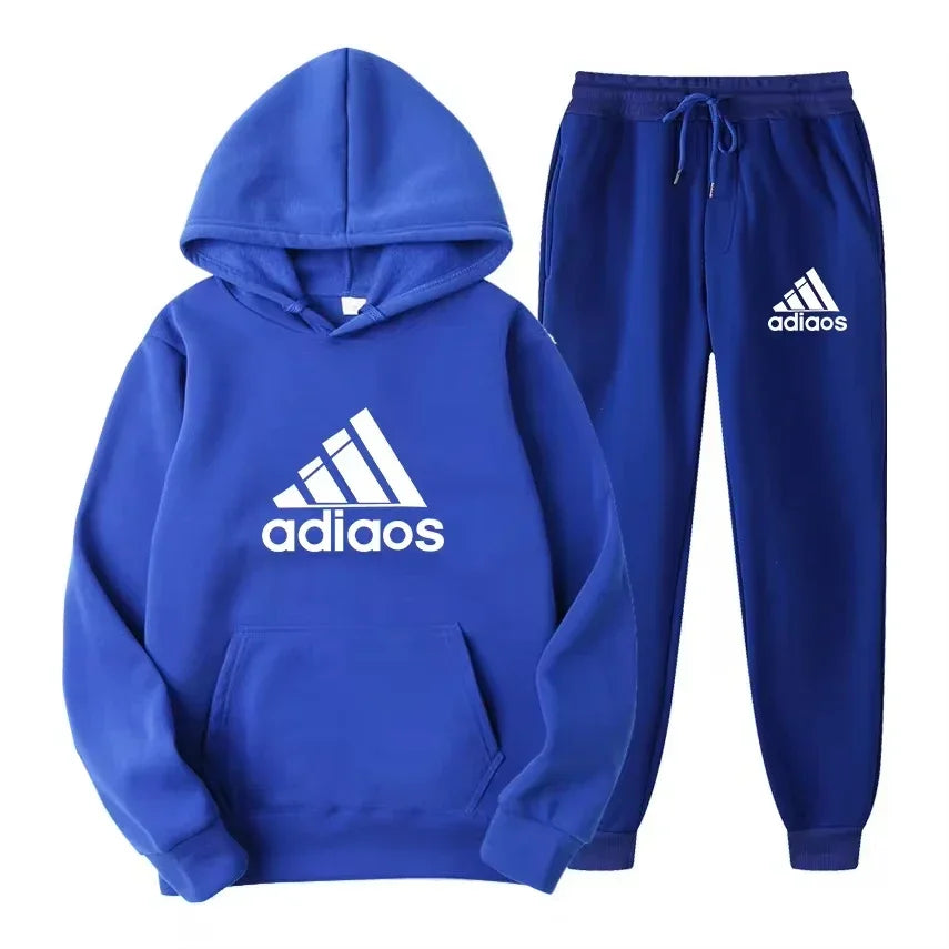 2025 Autumn-Winter Warmth-Enhanced Comfortable Leisure Fitness Sports Set: Two-piece set including hooded sports shirt and joggi