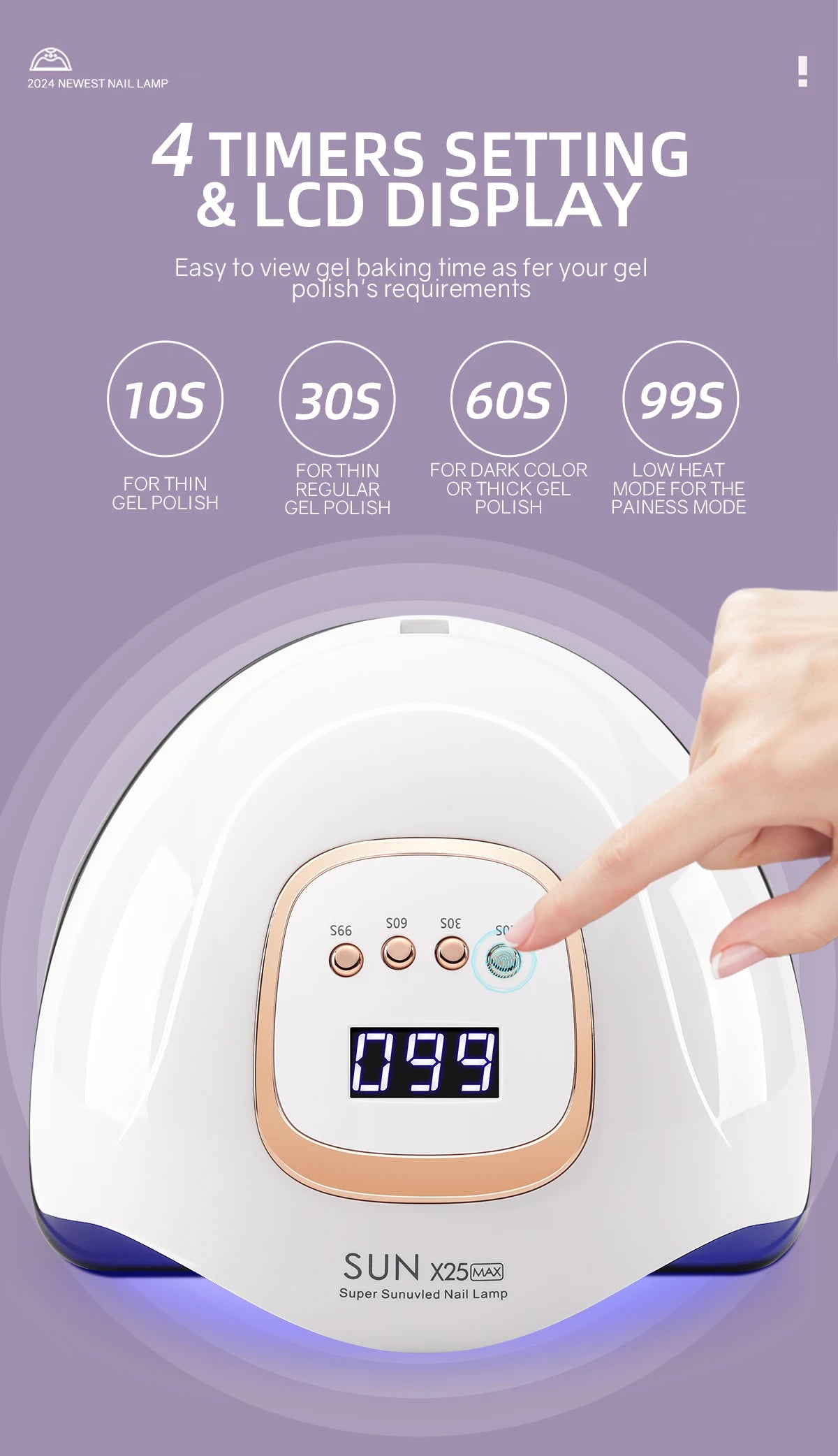 UV LED Nail Lamp 380W Nail Curing Lamps For Home Salon Powerful LED Drying Lamps For All Gel Polish Professional Nail Equipment