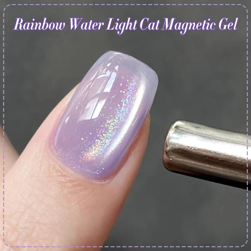 BORN PRETTY Water Light Cat Magnetic Gel Nail Polish Nude Milk White Jelly Color Semi Permanent Soak Off UV LED Gel Varnish DIY