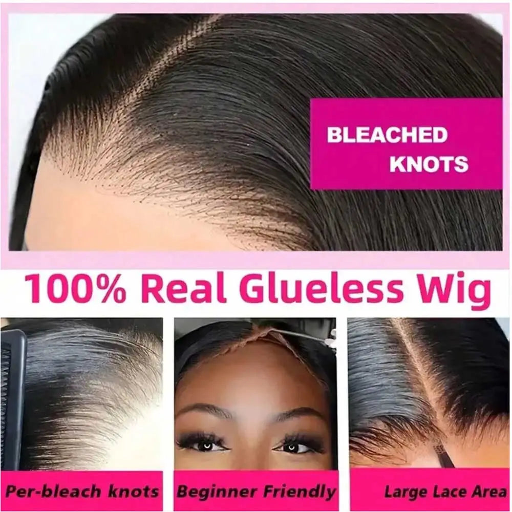 Straight 40 Inch 6x5 Pre Plucked Pre Cut Lace Glueless Wigs Human Hair 13X6 HD Lace Frontal Wig 250% Straight Human Hair Wigs