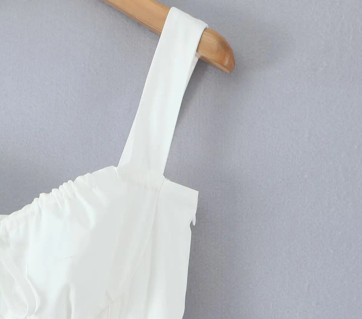 YENKYE Sexy Lace Up Bandage Back Elegant White Sling Dress Women Front Button A-line Cotton Corset Style Summer Dress Midi Robe