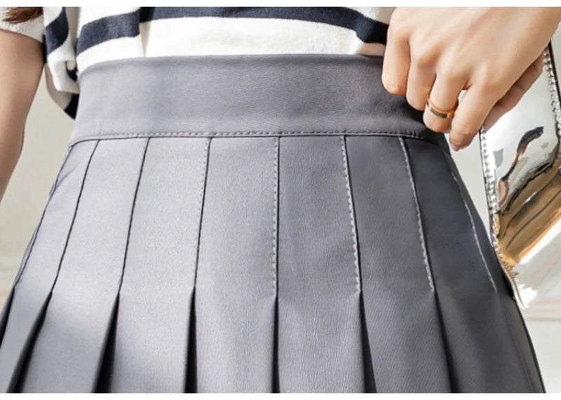 Falda Plisada Mini de Cintura Alta