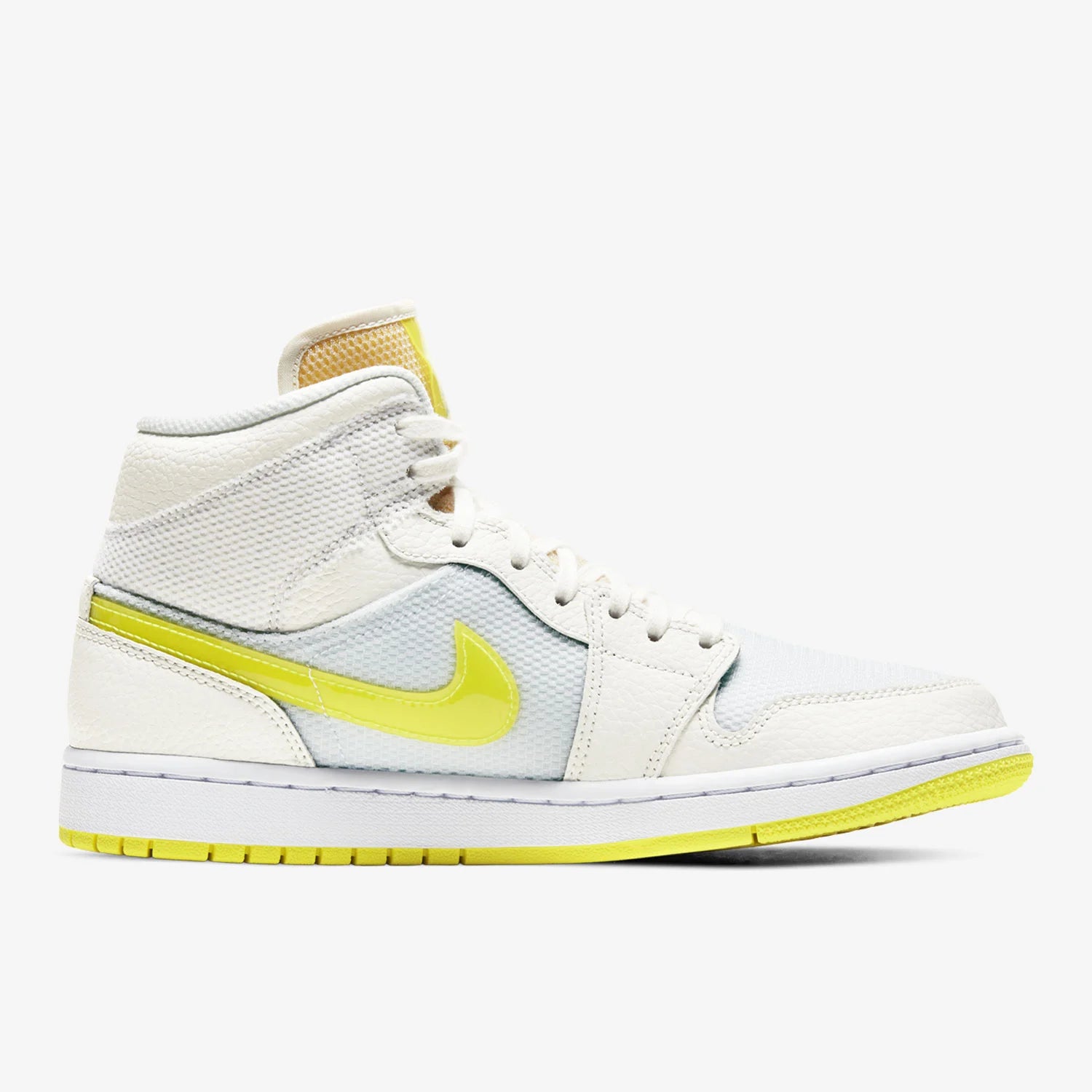 Nike genuine Air Jordan 1 Mid AJ1 Lakers Mid-top Basketball Shoes DB2822-107