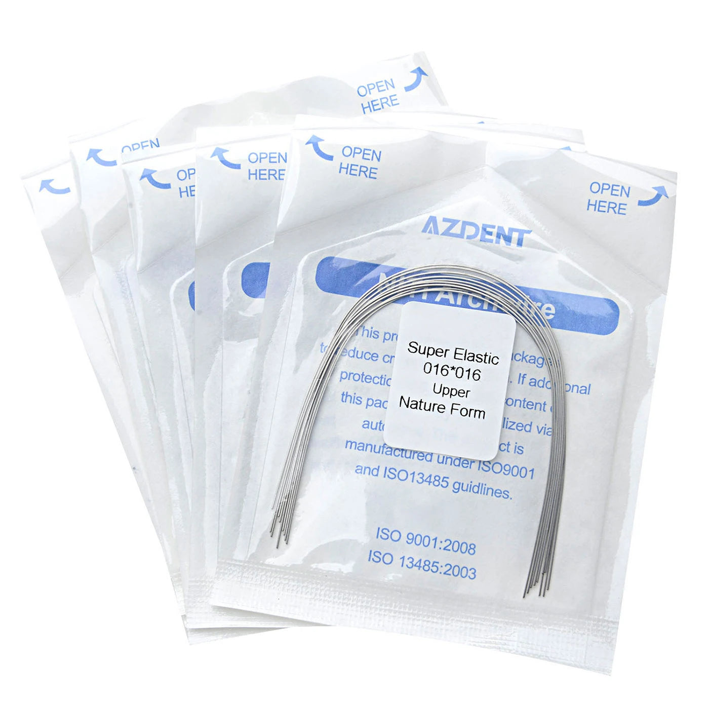 10pcs/Pack AZDENT Dental Orthodontic Arch Wires Super Elastic NITI Round /Rectangular Natural Form Dental Arches Wire
