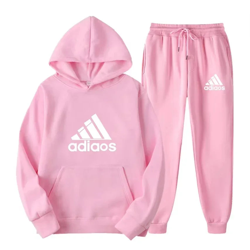 2025 Autumn-Winter Warmth-Enhanced Comfortable Leisure Fitness Sports Set: Two-piece set including hooded sports shirt and joggi