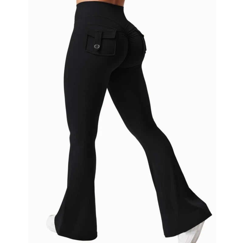 Leggings de Yoga de Pierna Ancha con Bolsillos