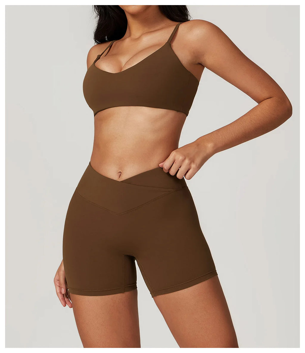 2 Pieces Yoga Set Gym Clothes Sportswear Yoga Suits For Women Fitness Short Sleeve Crop Top Tracksuits Sports Bra Gym Leggings
