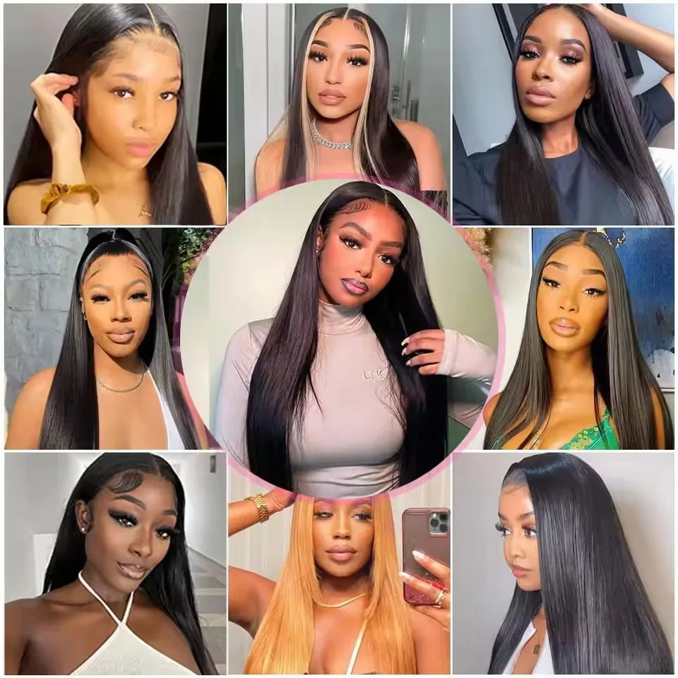 250 Density Bone Straight Hd Transparent 13x6 Lace Frontal Wig Brazilian 13x4 360 Hd Lace Front Human Hair Wigs For Black Women